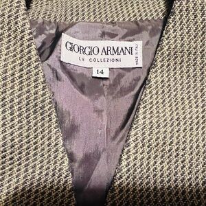 Giorgio Armani Textured Blazer in Black and Gray